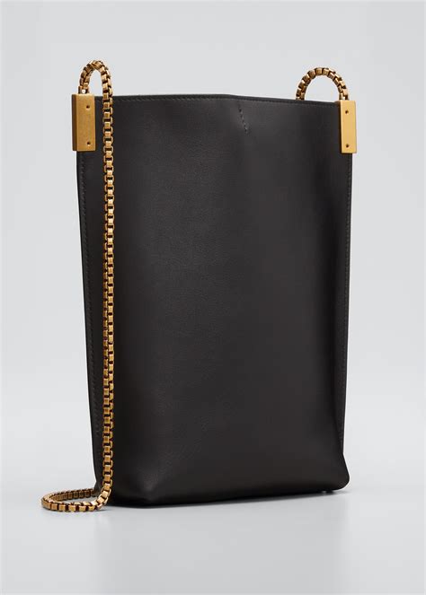 Saint Laurent Suzanne Mini Leather Hobo Bag 